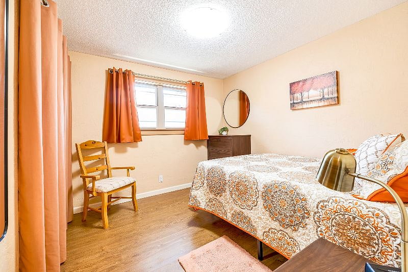 2nd Bedroom includes full bed with new foam mattress, 4 drawer dresser.