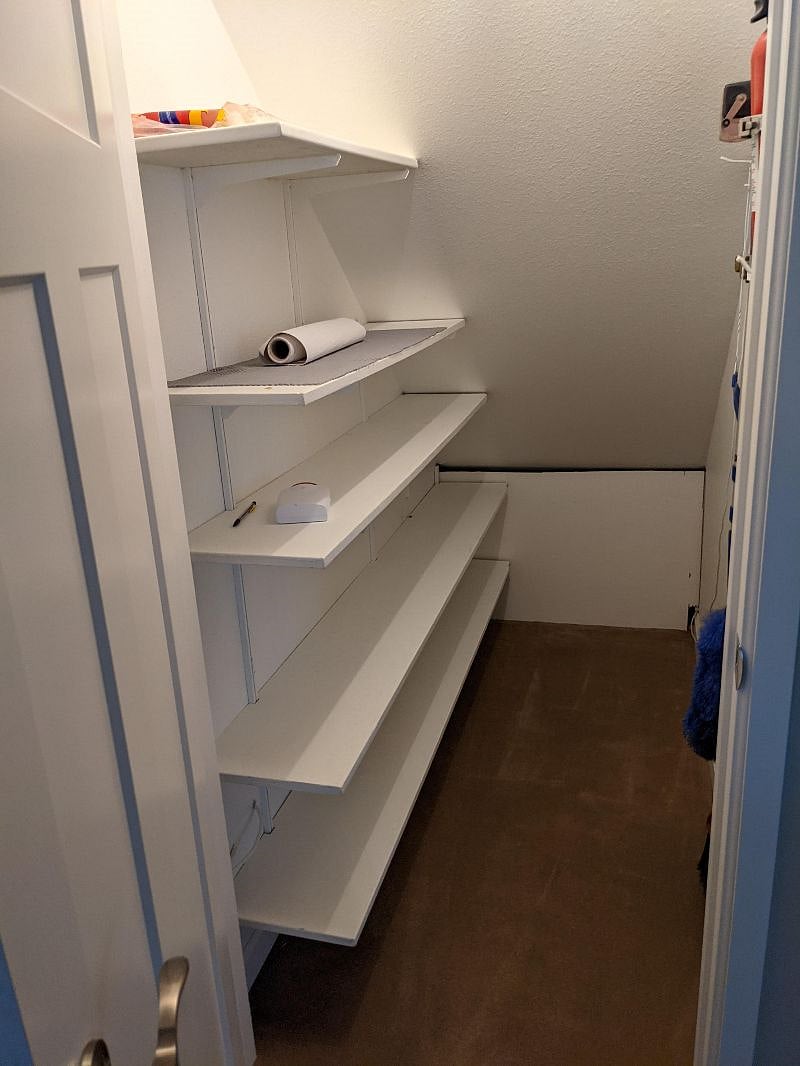 Storage closet near entrance.