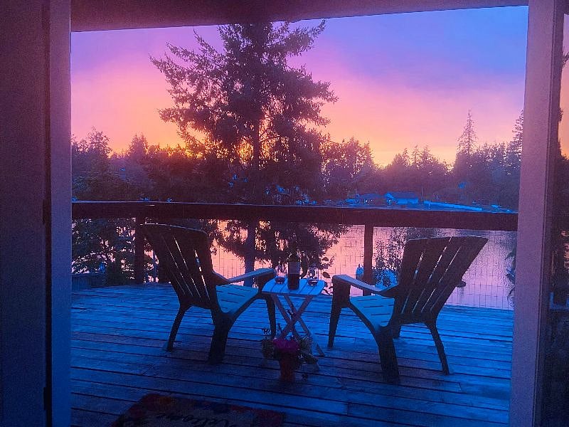 Sunset view from kitchen area