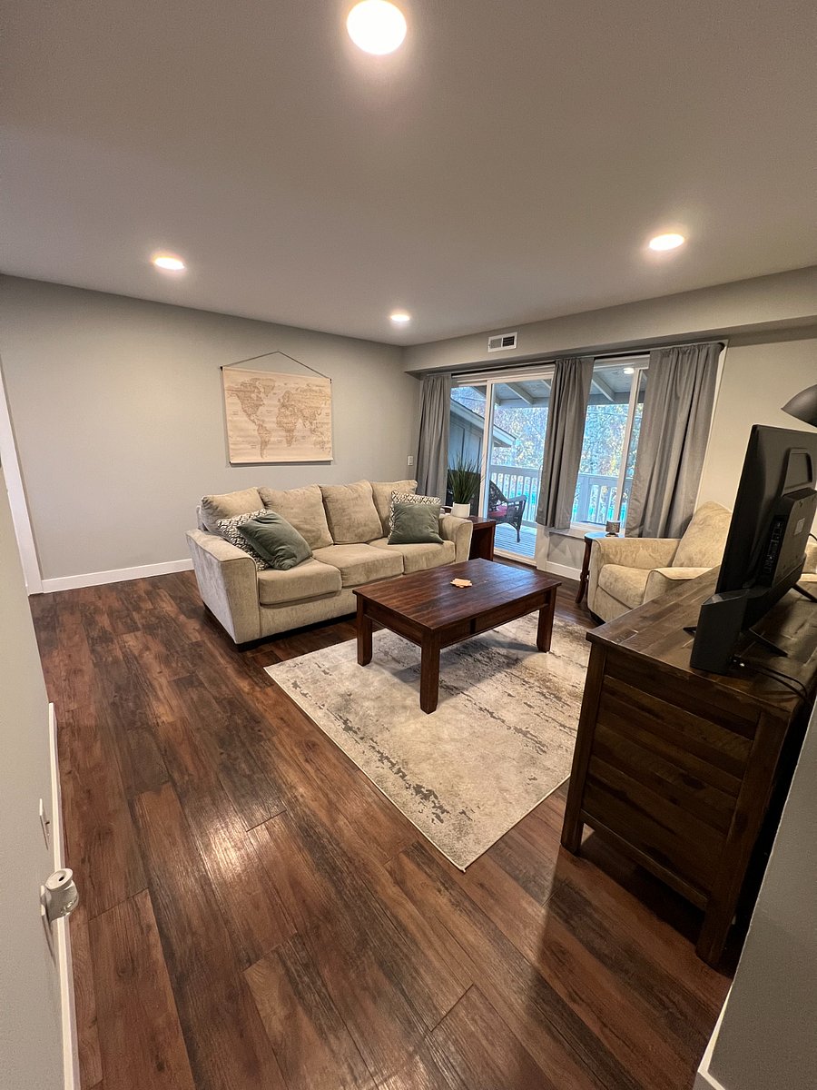 large living room with smart tv