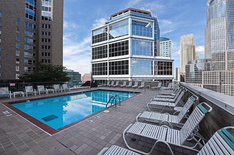 Shared amenities: outdoor deck pool