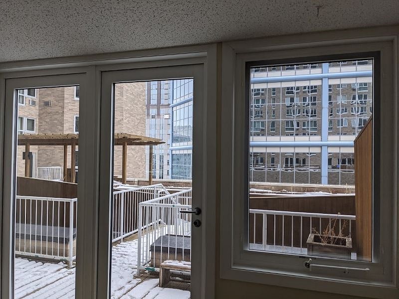 Unit walks out to the outdoor deck