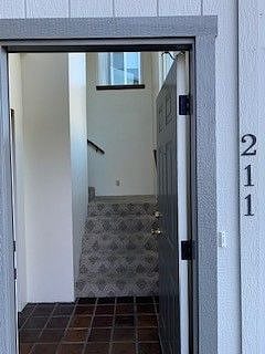 Inside first set of stairs