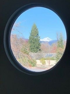 Captain's window.  View of Mt. Shasta