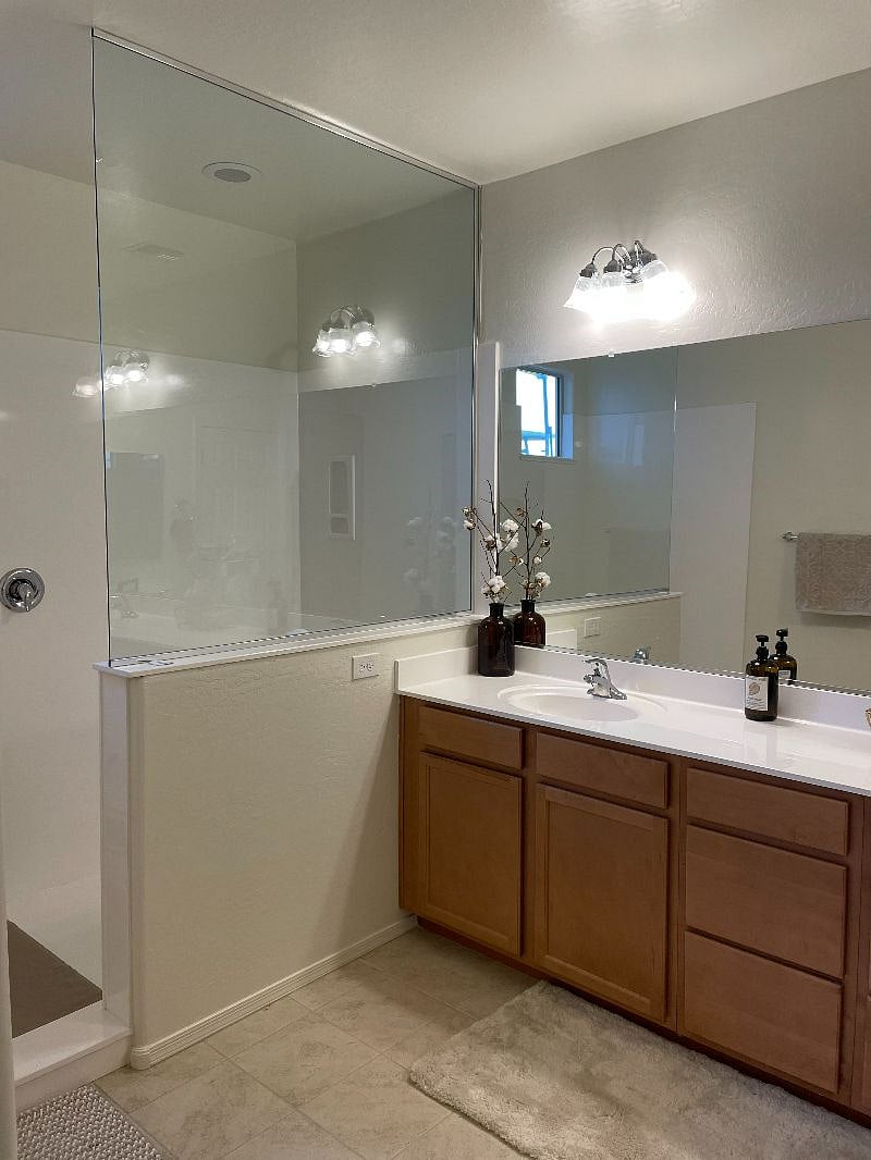 Master bathroom walk in shower