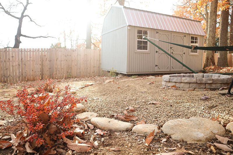Great firepit and seating area for hosting small gatherings or simply enjoying the peace and quite of the large backyard