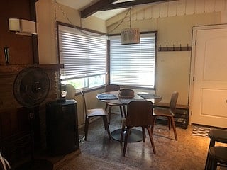 Dining space in kitchen