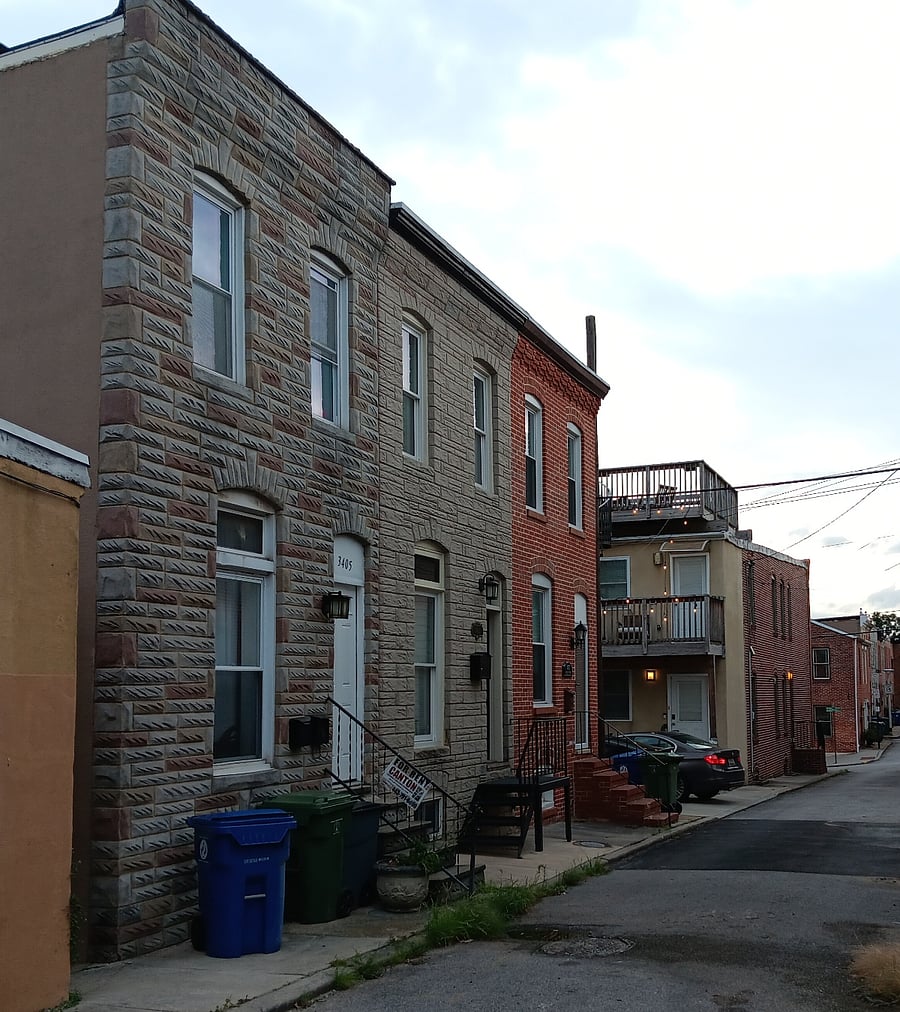 Mueller street has plenty of Free parking in the surrounding block.