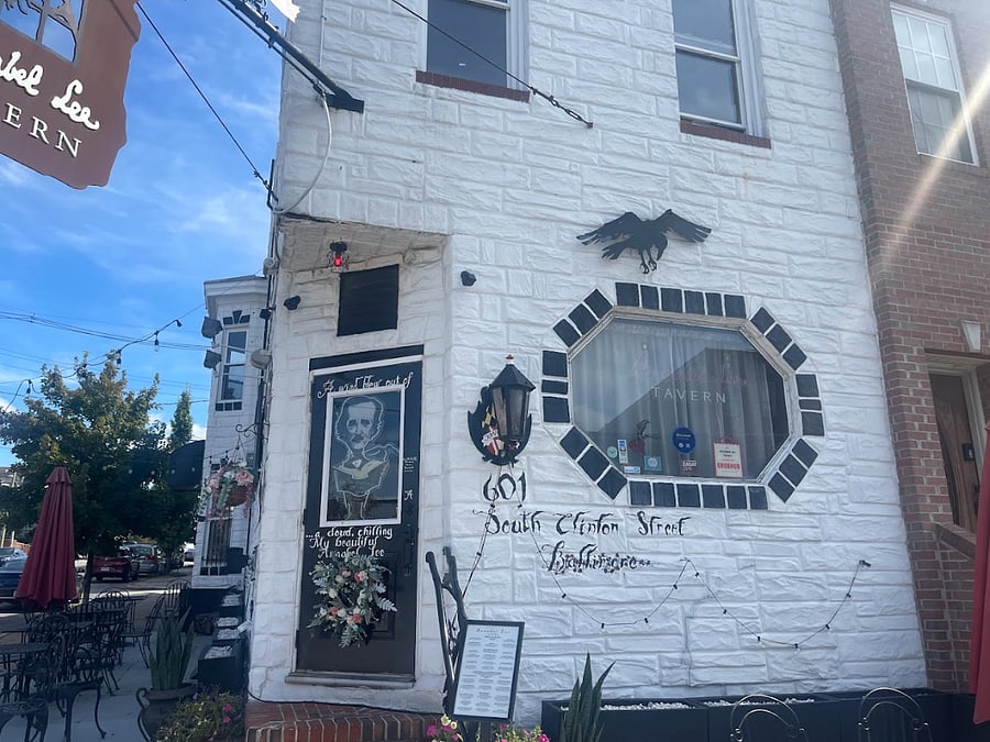 Annabel Lee Tavern is a Edgar Allen Poe themed Restaurant Pub 1 block away