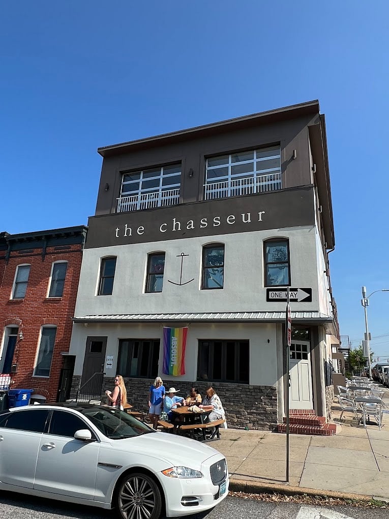 the Chasseur is an great restaurant pub around the corner with roof top seating and view of Canton Harbor