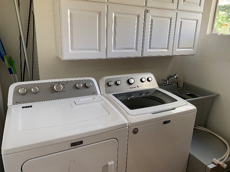 Laundry room opposite the unit