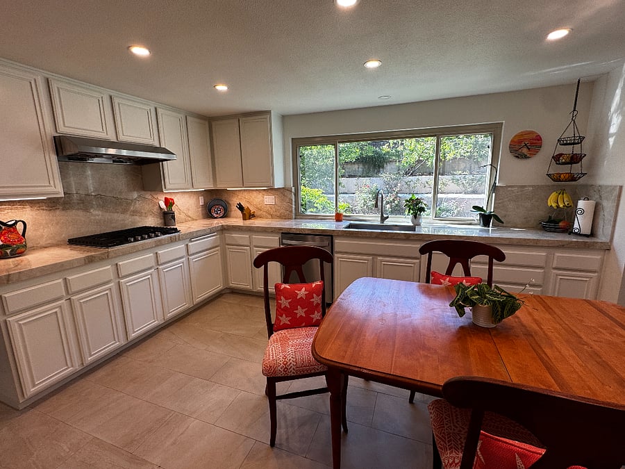 Spacious kitchen for cooking and hanging out