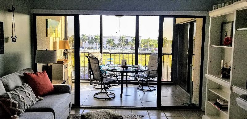 The lanai doors are telescoping doors inside and outside.
