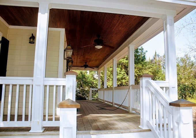 steps onto the ipe entry deck