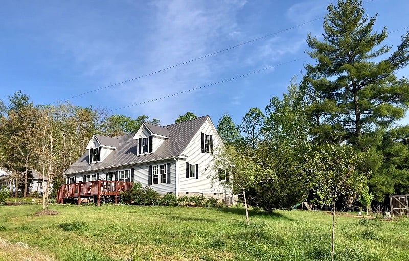 View of house from the private drive.