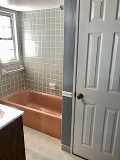 Bathroom #1 without Shower Curtain