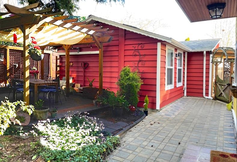 The Cottage is nestled under a majestic Douglas fir tree in our quiet neighborhood.