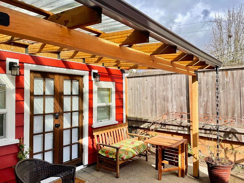 Take in ample light and a warm cup of something even during Seattle's signature sprinkles.