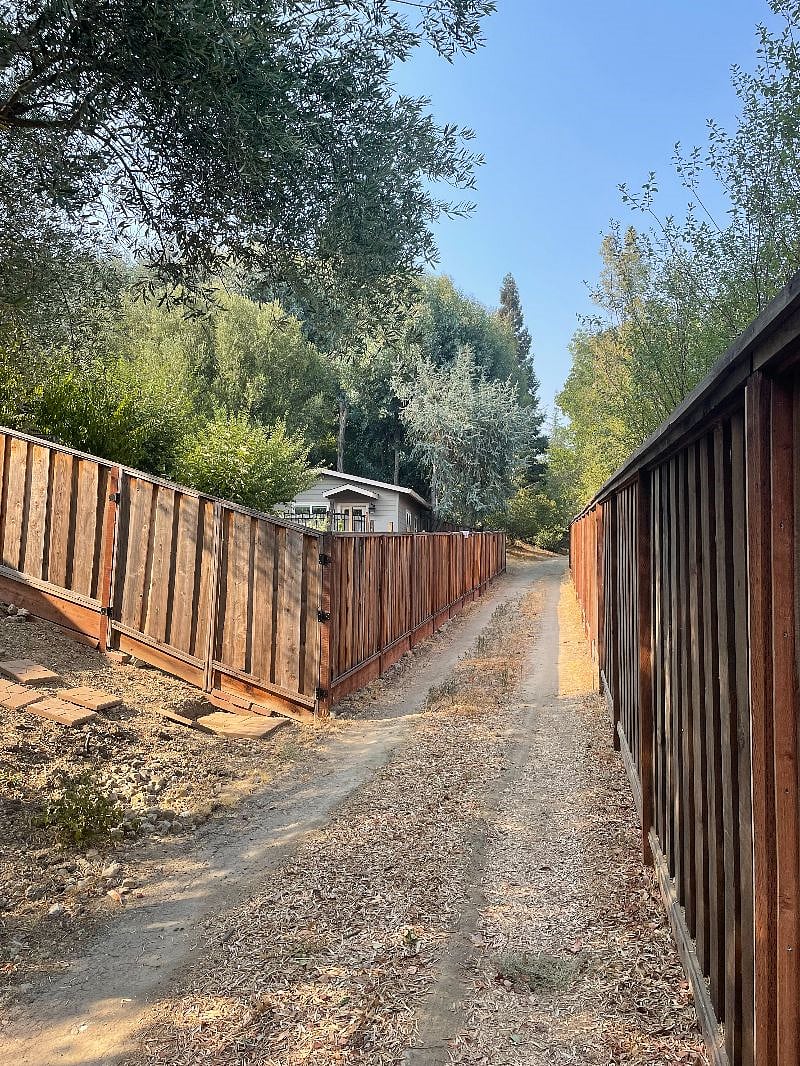 Horse trail leading to approx 200 acres of open space with hiking trails

