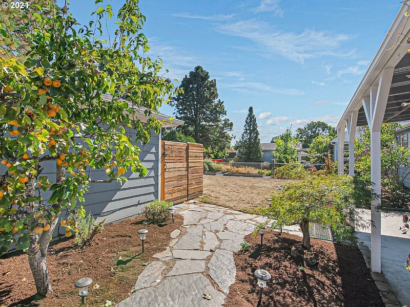 The path to your gated cottage (cottage on left hand side of this photo). The other home on this property is on the right hand side of this photo, just outside of the photo frame. The units are completely separate and have no shared space.