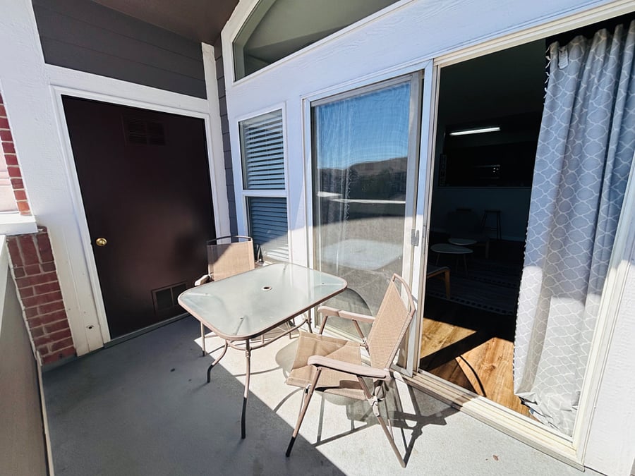 Private balcony with sitting area