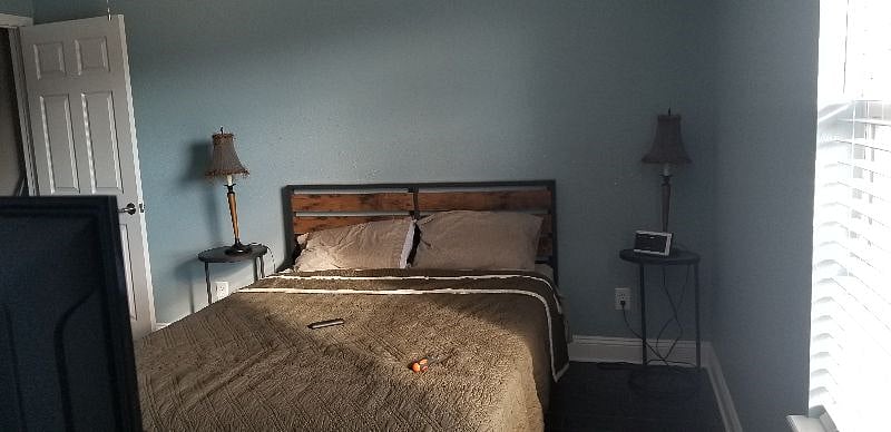 Bedroom 2 - full bath/queen bed, spacious closet, sleeper sofa, 2 nightstands, dresser and television