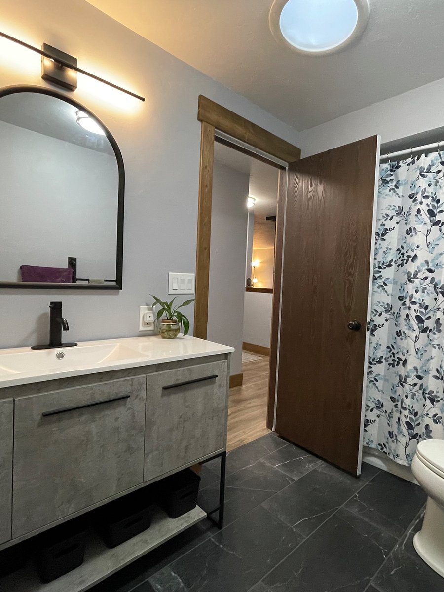 Bathroom door to main area of the house. 