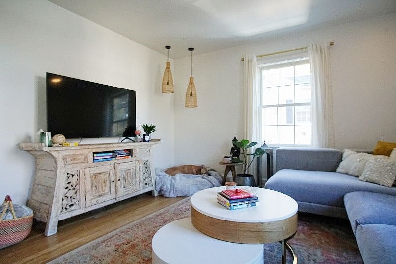 Spacious cozy light-filled living room