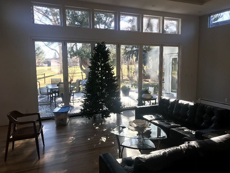 Great room looking onto patio