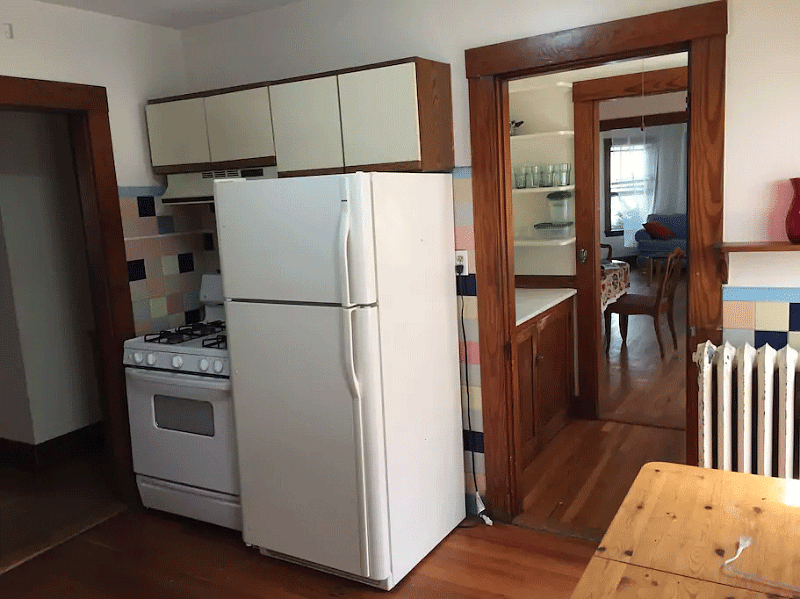 Fridge and gas stove