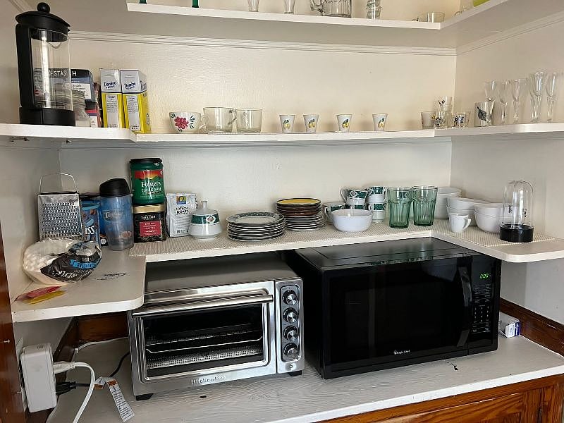 Pantry- microwave, convection oven, coffee station