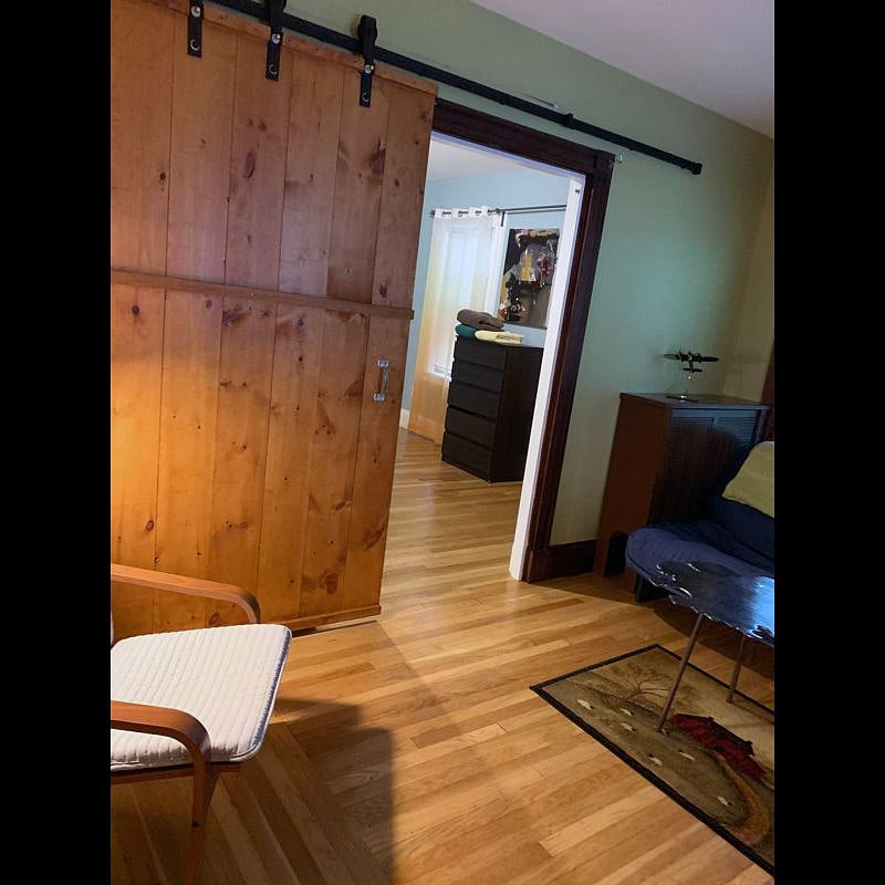Small bedroom view from a private entrance