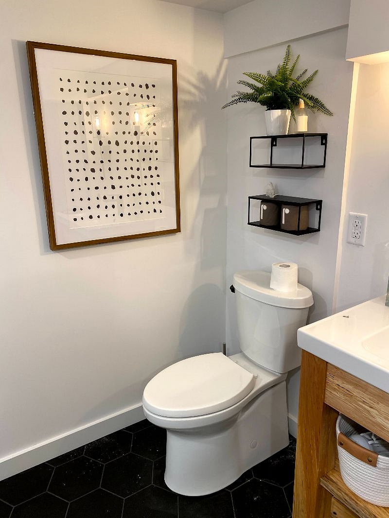 Remodeled second bathroom with spa shower