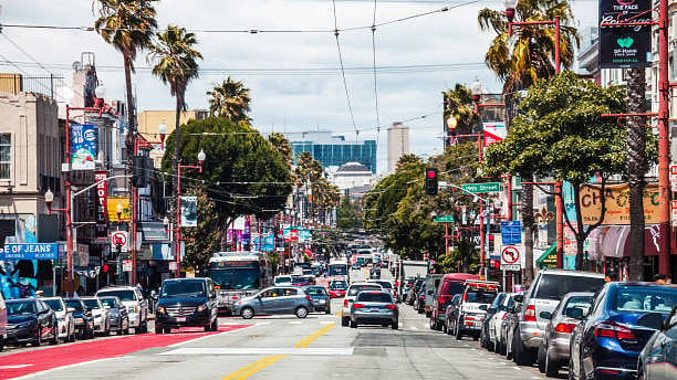 The Castro neighborhood is up the hill with many great restaurants and shops.