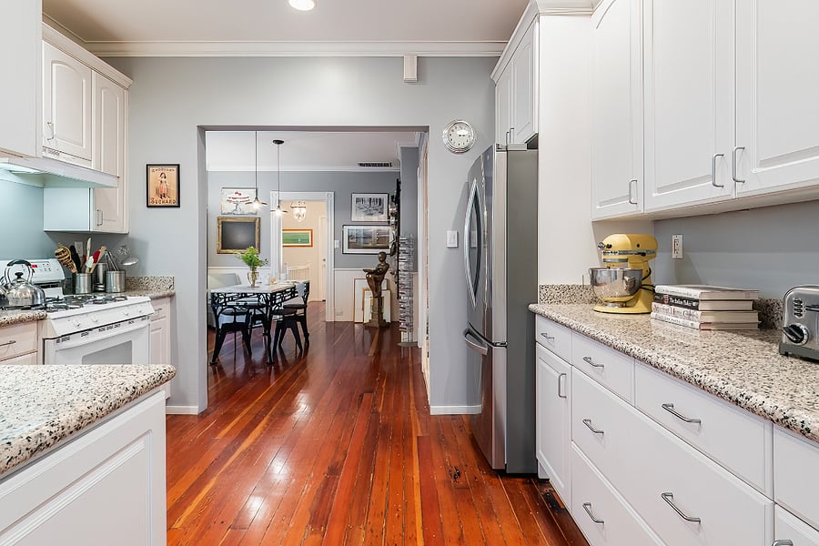 Spacious kitchen and adjoining sitting/reading area with lots of cookbooks to enjoy.