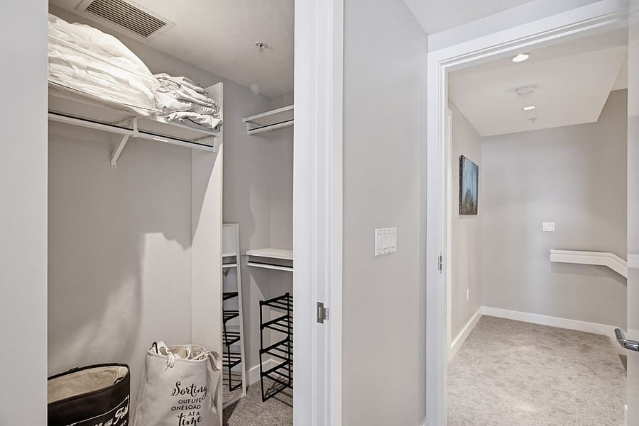 Walk in primary closet