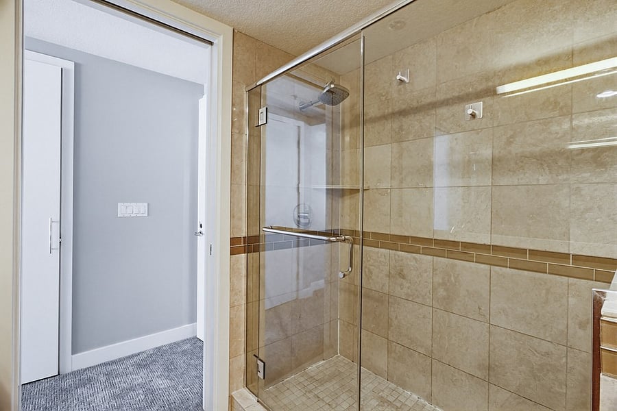 Ensuite primary bath with large walk in shower