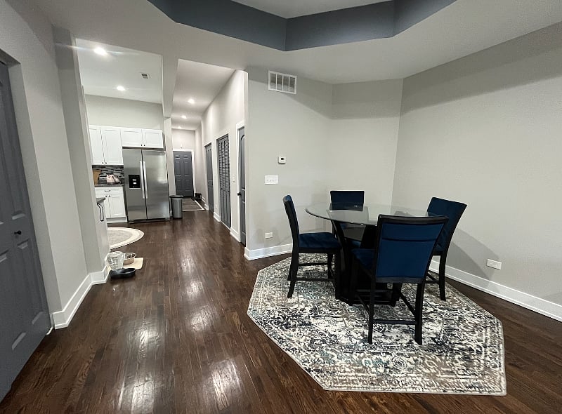 Shared living and dining space, first floor