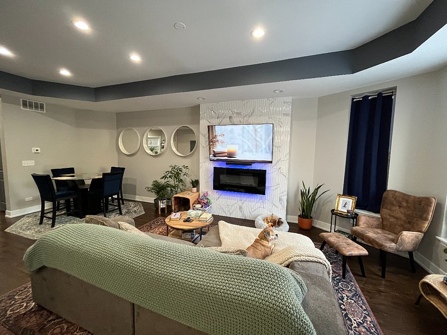 Shared living and dining space, first floor