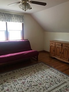 Separate sitting room with futon