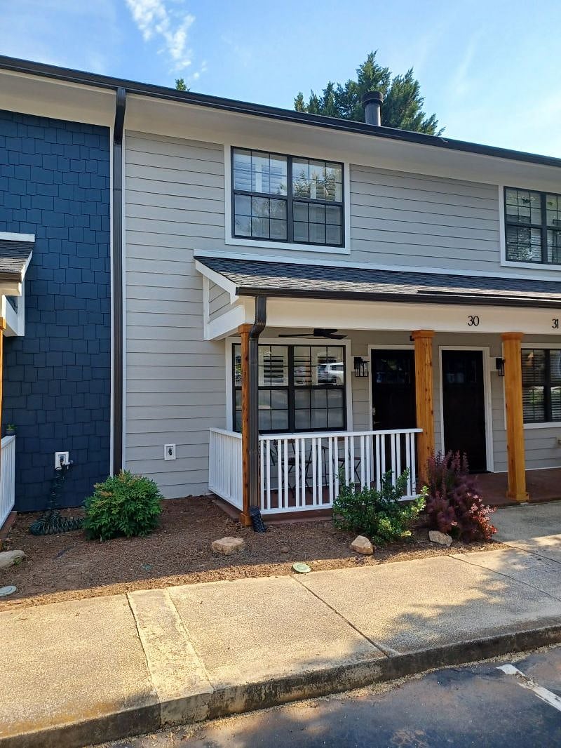 Front Porch with New Siding