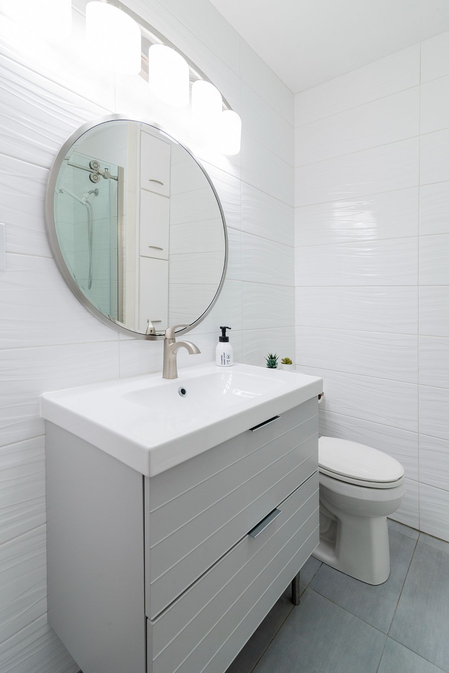 Hall bathroom with shower