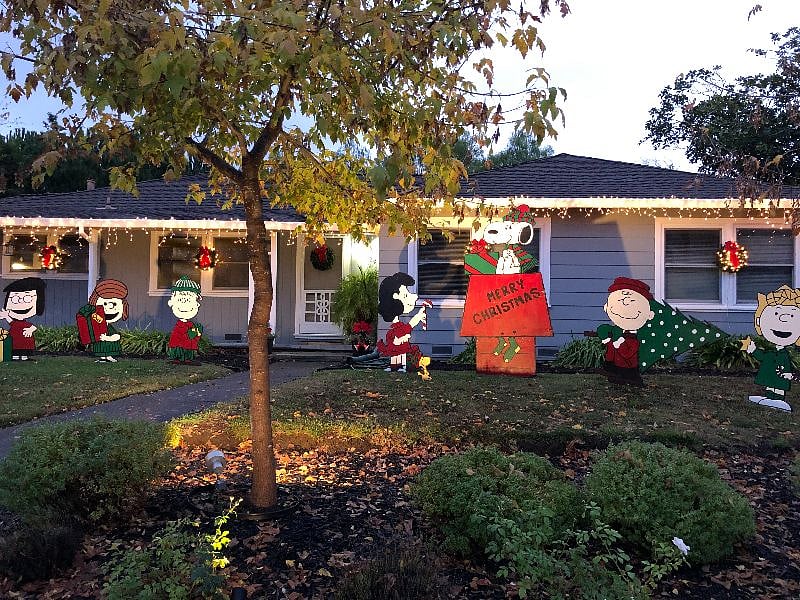 Our house is known as the "Peanuts House" as I have yard decorations for most holidays
