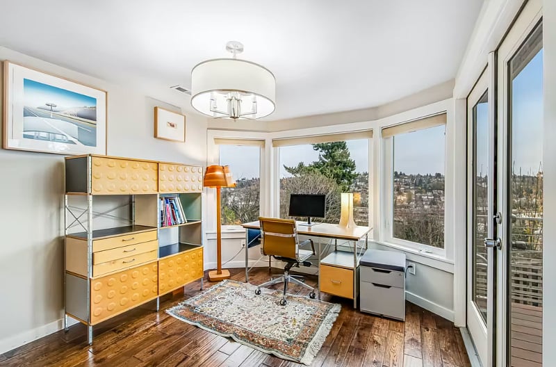 Office with a view of Magnolia, the Olympic Mountains and Water
