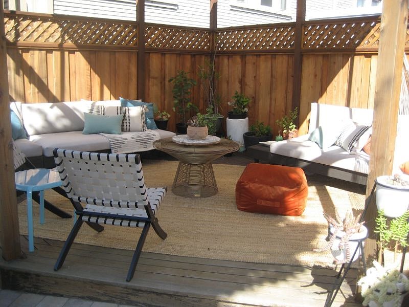 backyard lounging