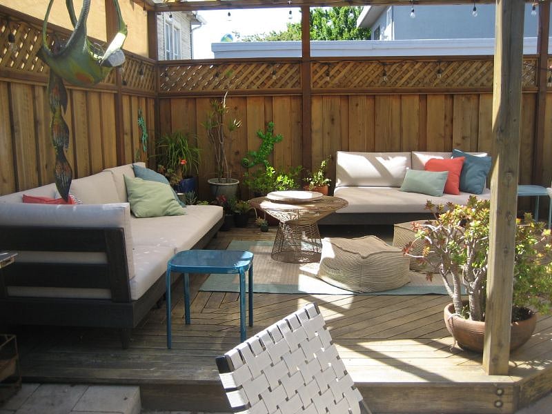 backyard lounging