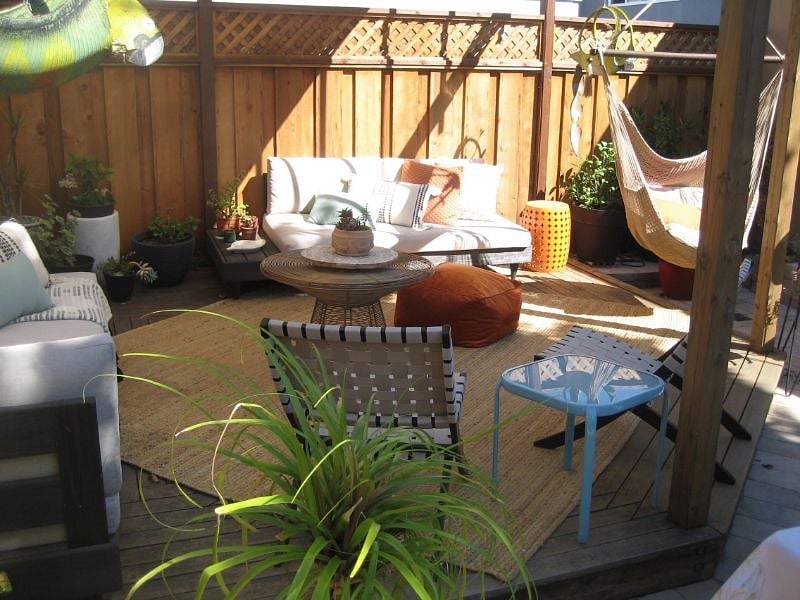backyard lounging