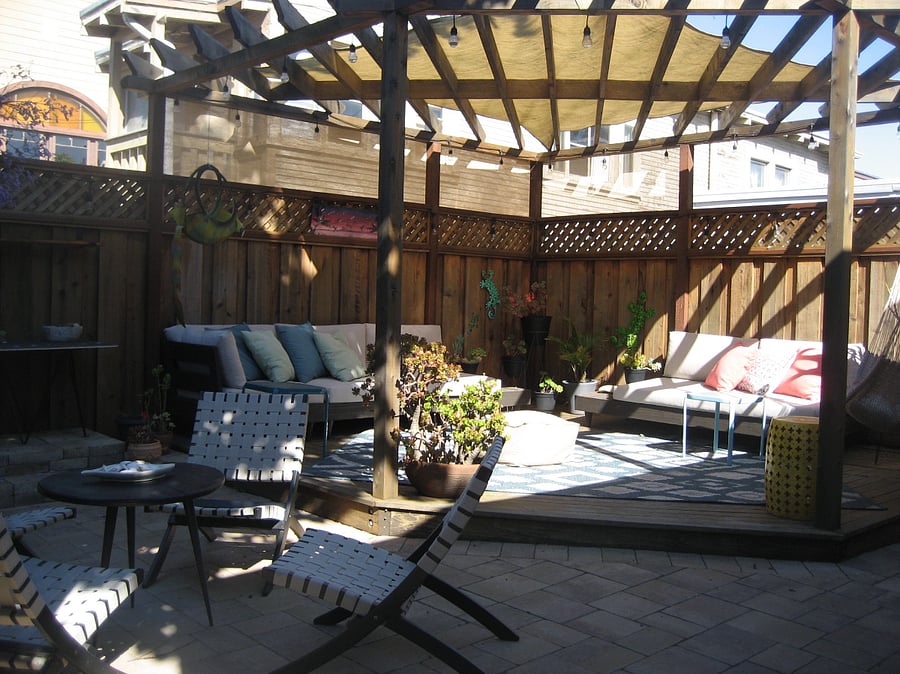 backyard lounging