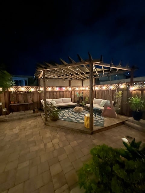Deck at night