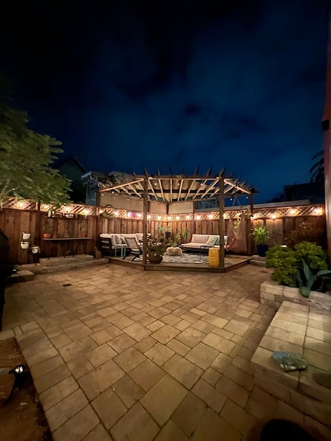 Deck at night